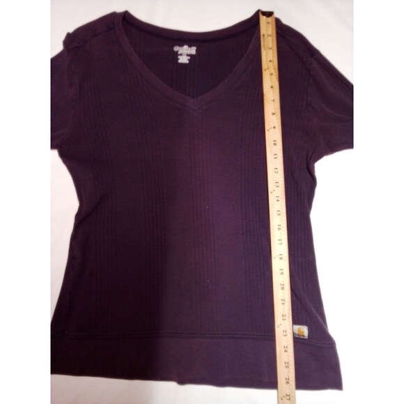 Women's Carhartt Long Sleeve Purple Shirt Size Medium Spots See Pictures - Picture 7 of 16